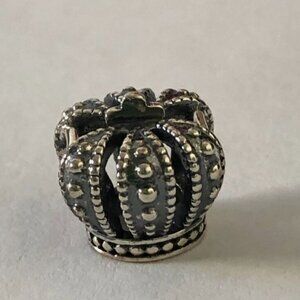 Authentic Regal Crown Pandora Charm in 925 Sterling Silver